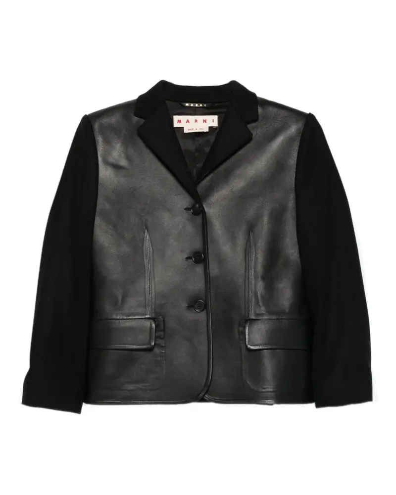 Marni Jacke mit Ledereinsätzen - Schwarz Schwarz