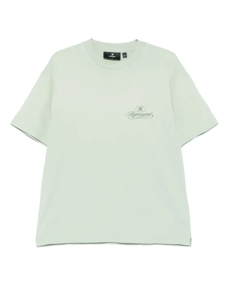 REPRESENT T-Shirt mit Logo-Print - Grün Grün