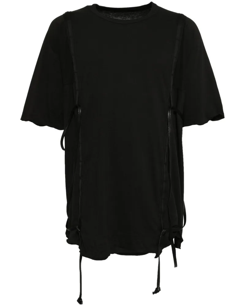 Boris Bidjan Saberi T-Shirt mit Einsätzen - Schwarz Schwarz