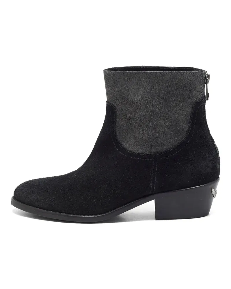 Zadig & Voltaire Teddy Stiefeletten aus Wildleder - Schwarz Schwarz