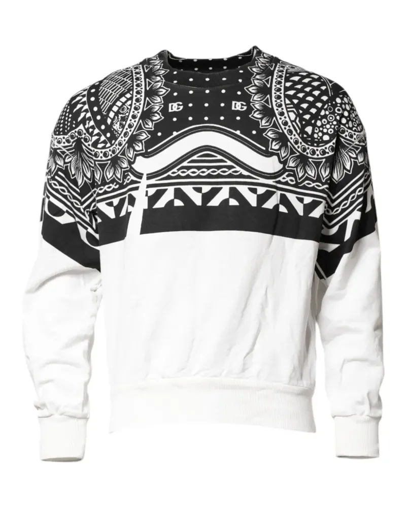 Dolce & Gabbana Sweatshirt mit Bandana-Print - Schwarz Schwarz