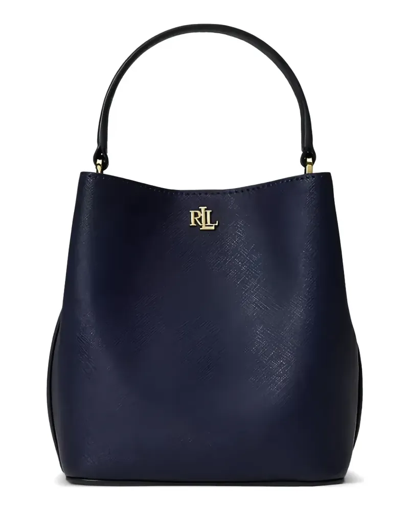 Ralph Lauren small Reese logo-detail top-handle leather tote bag - Blau Blau