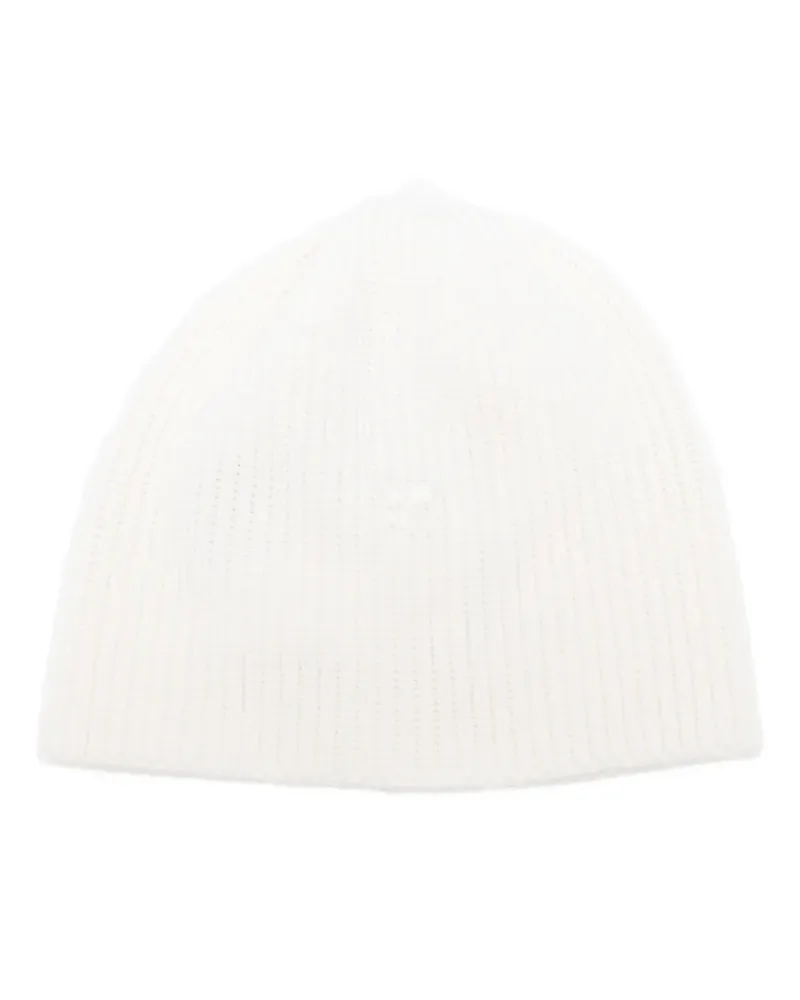 Courrèges Gerippte Beanie - Weiß Weiß
