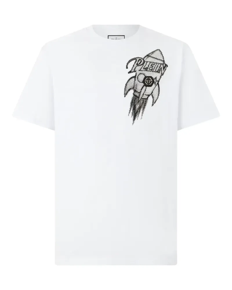 Philipp Plein Rocket T-Shirt mit Strass - Weiß Weiß