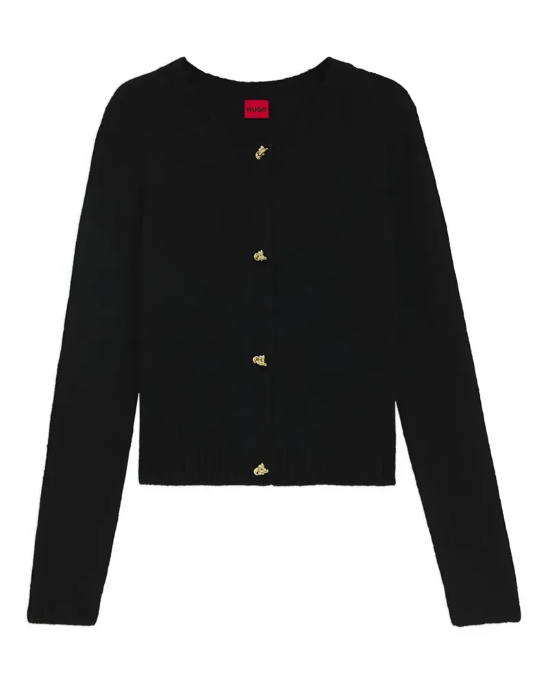 HUGO BOSS buttoned cardigan - Schwarz Schwarz