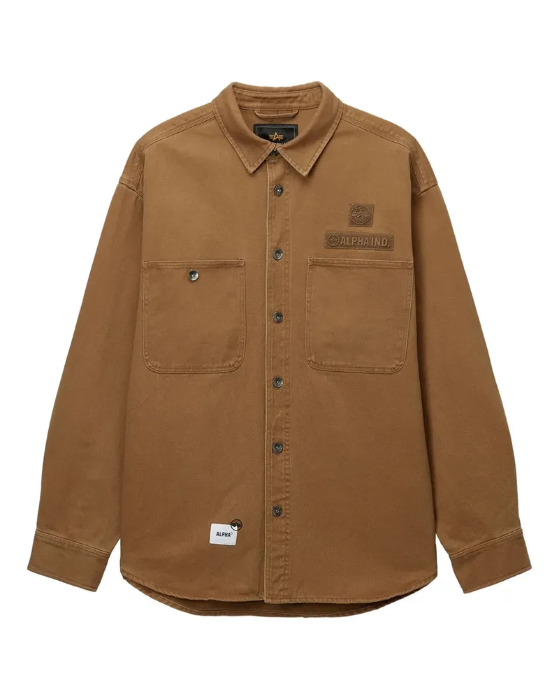 Alpha Industries Hemd mit aufgesetzter Tasche - Braun Braun