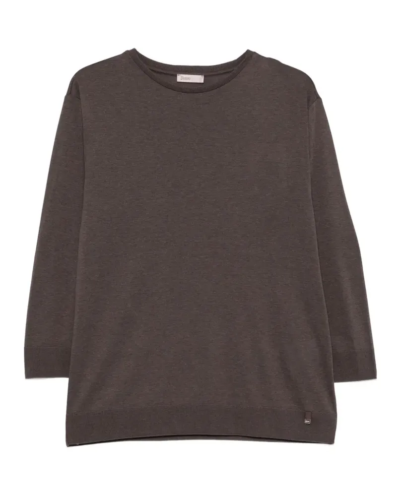 Herno crew-neck long-sleeve top - Braun Braun