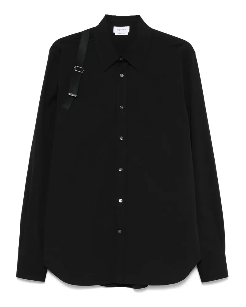Alexander McQueen Hemd aus Popeline - Schwarz Schwarz