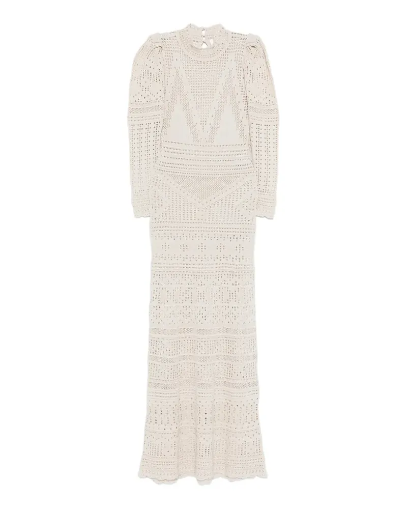 Isabel Marant Dione long-sleeve knitted dress - Nude Nude