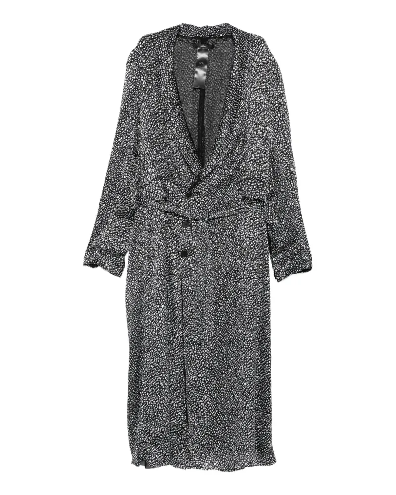 Sapio shawl-lapel coat - Schwarz Schwarz