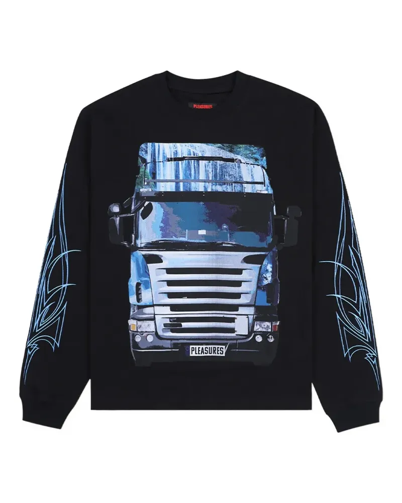 PLEASURES graphic-print sweatshirt - Schwarz Schwarz