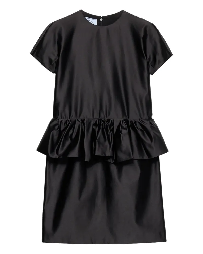 Prada Minikleid mit Rüschen - Schwarz Schwarz