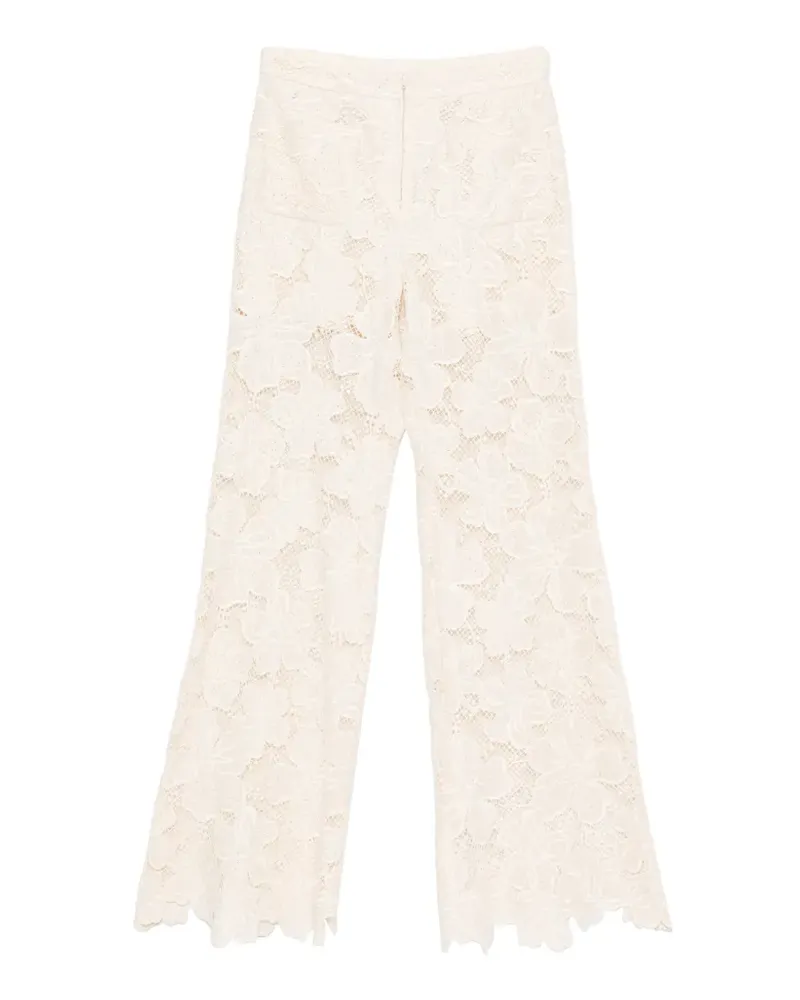 Sandro Hose mit Blumenstickerei - Nude Nude