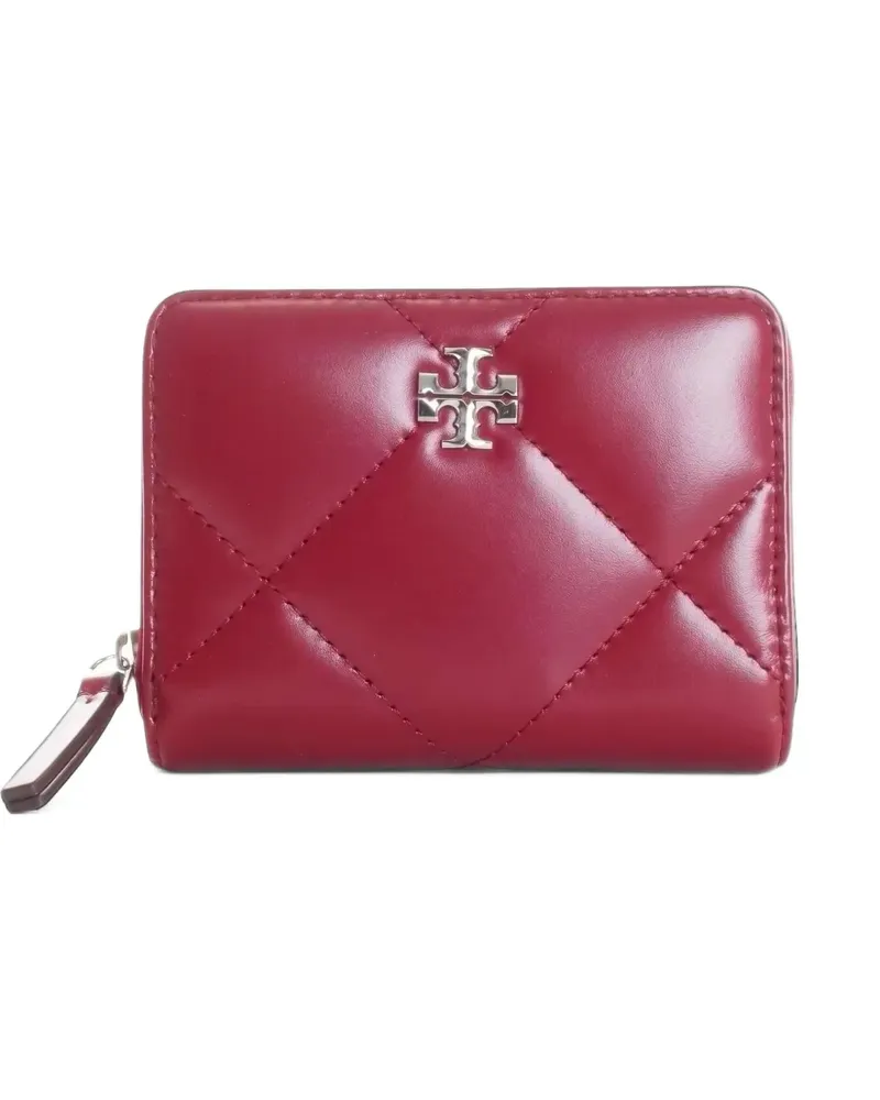Tory Burch small Kira diamond-quilted wallet - Rot Rot