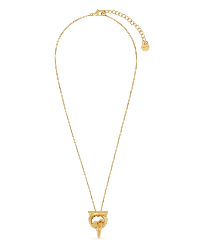 Ferragamo Halskette mit Gancini-Anhänger - Gold Gold