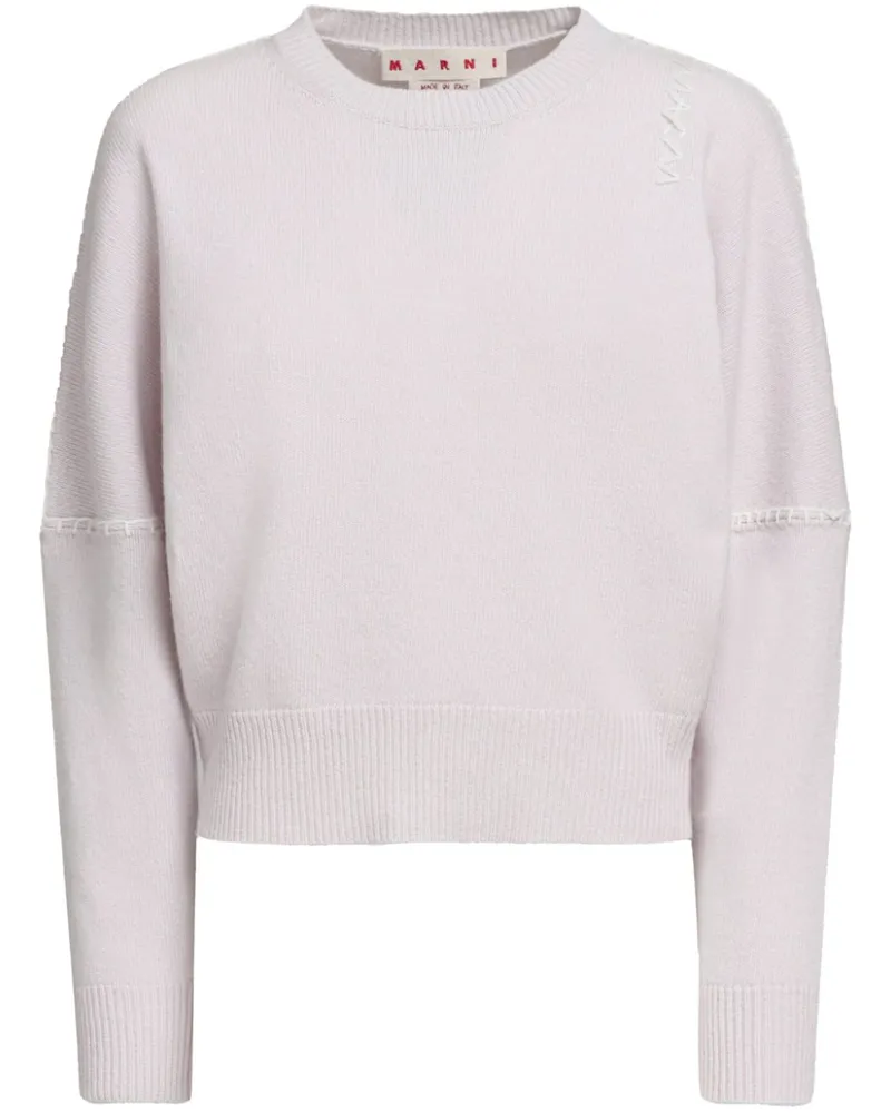 Marni Pullover mit Überwendlingsstich-Nähten - Rosa Rosa
