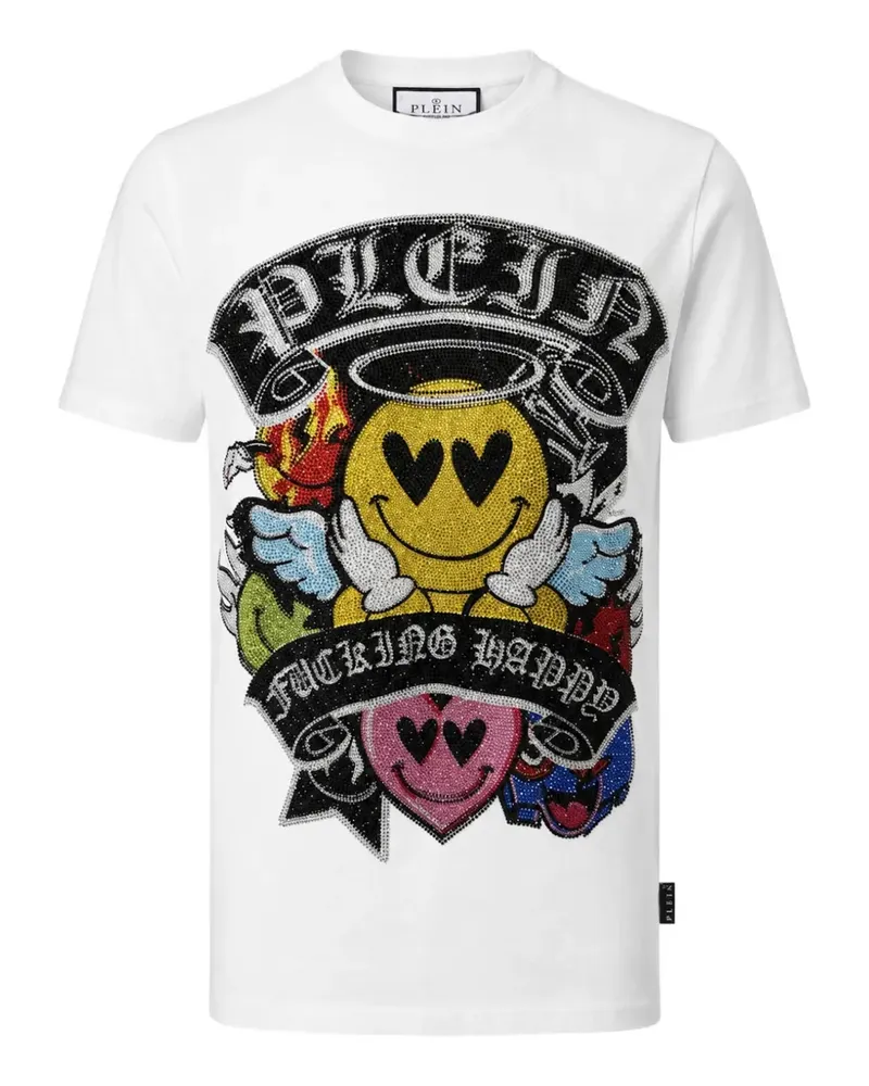 Philipp Plein Plein Smile T-Shirt aus Jersey - Weiß Weiß