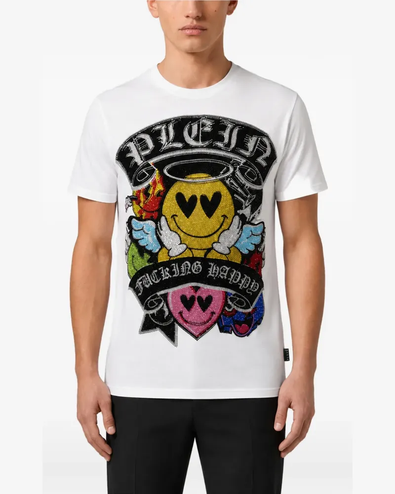 Philipp Plein Plein Smile T-Shirt aus Jersey - Weiß Weiß