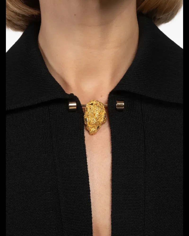 Brandon Maxwell Nugget tie bar - Gold Gold