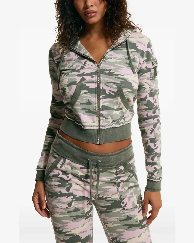 Juicy Couture Hoodie mit Camouflage-Print - Grün Grün
