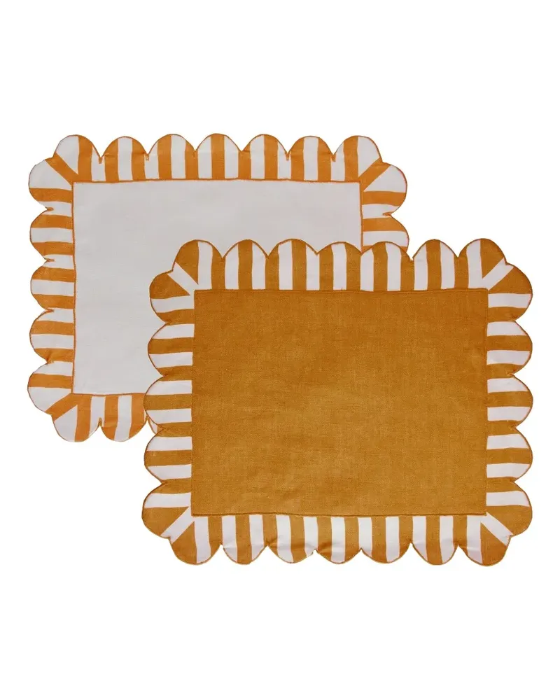 Misette Tischset mit Wellensaum - Nude Nude