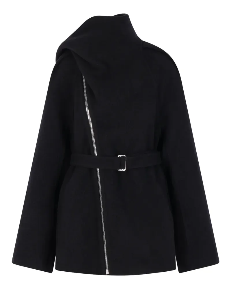 Rick Owens belted coat - Schwarz Schwarz