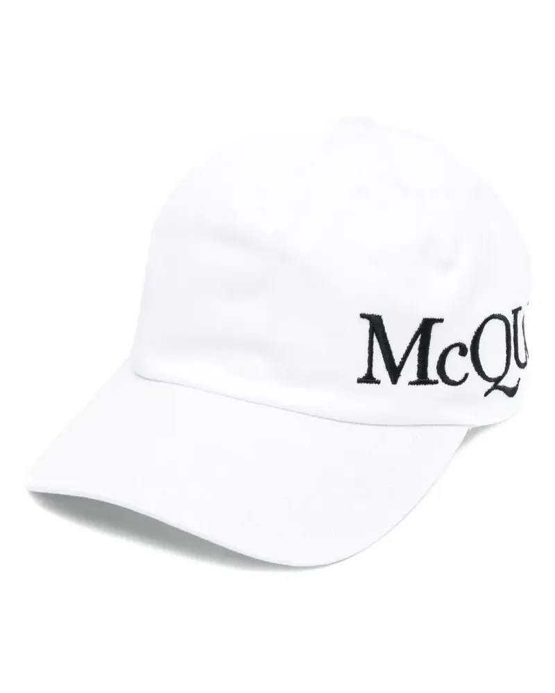 Alexander McQueen Baseballkappe mit Logo-Stickerei - Weiß Weiß