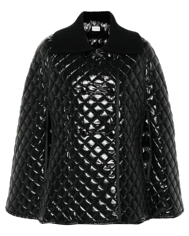 Moncler Gestepptes Daunen-Cape - Schwarz Schwarz