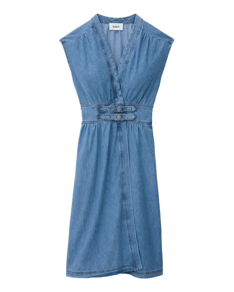 ba&sh Love belted denim dress - Blau Blau
