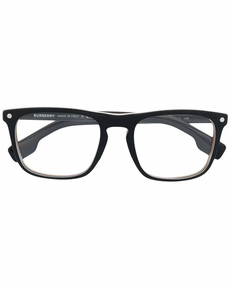 Burberry Brille mit eckigem Gestell - Schwarz Schwarz