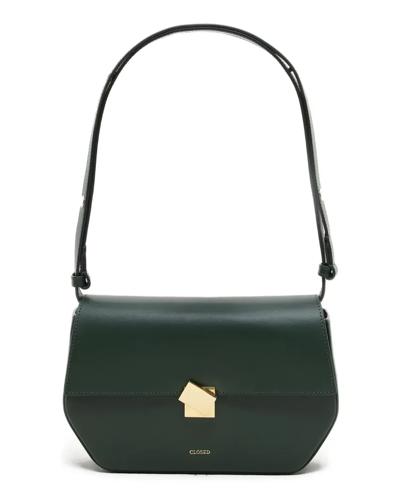 Closed Schultertasche aus Leder - Grün Grün