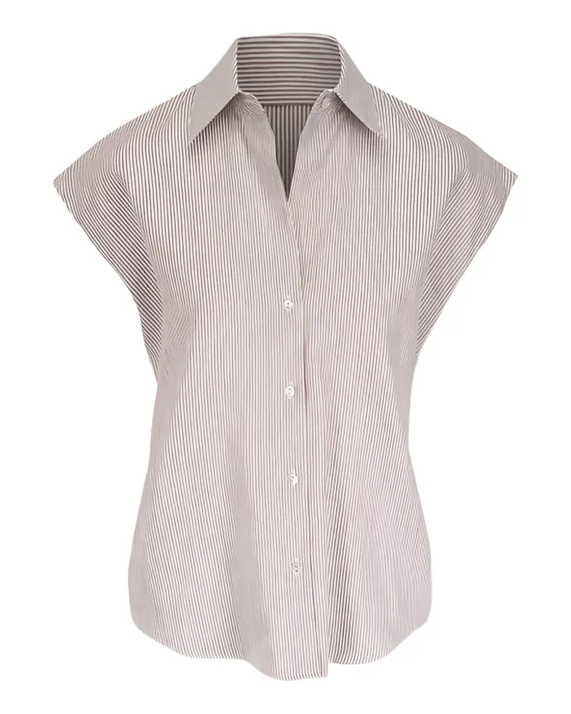 Vince striped drawstring-back blouse - Braun Braun
