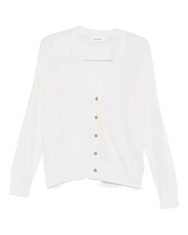 Lisa Yang Cia buttoned V-neck cardigan - Nude Nude