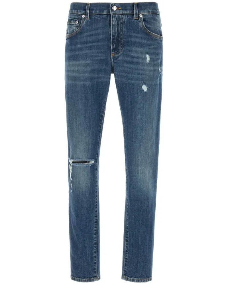 Dolce & Gabbana Jeans mit Logo-Stickerei - Blau Blau