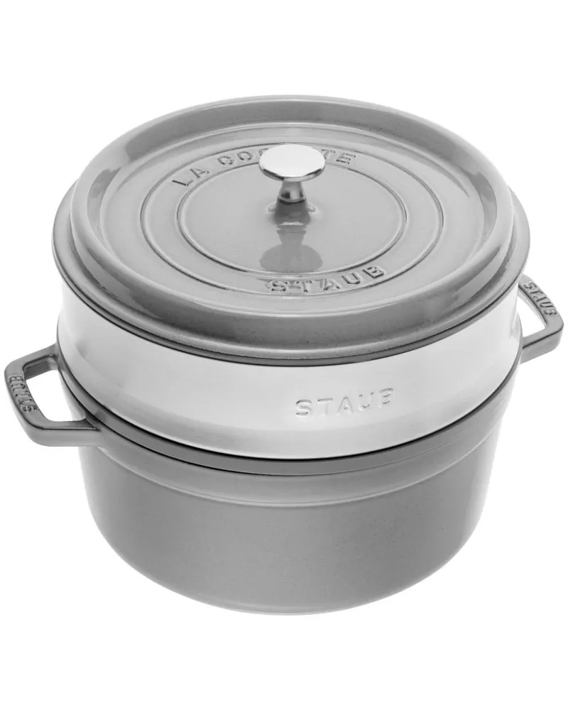 Staub Kasserolle im Korb (24cm) - Weiß Weiß