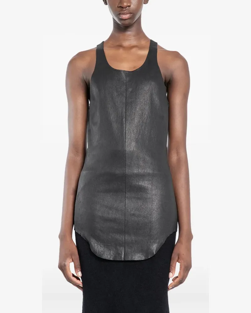 Rick Owens Porterville Tanktop aus Leder - Schwarz Schwarz