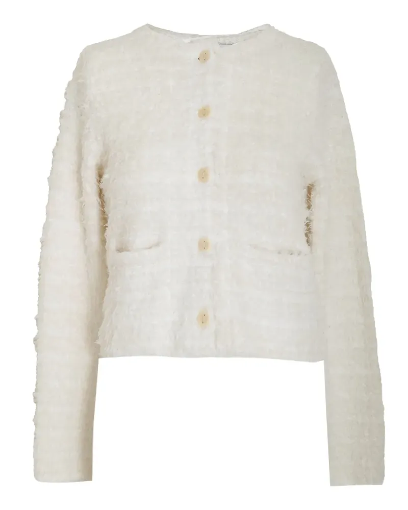 Vince Tweed-Jacke mit Knopfleiste - Weiß Weiß