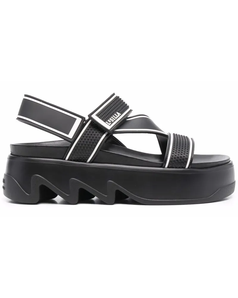 Le Silla Sandalen mit überkreuzten Riemen - Schwarz Schwarz
