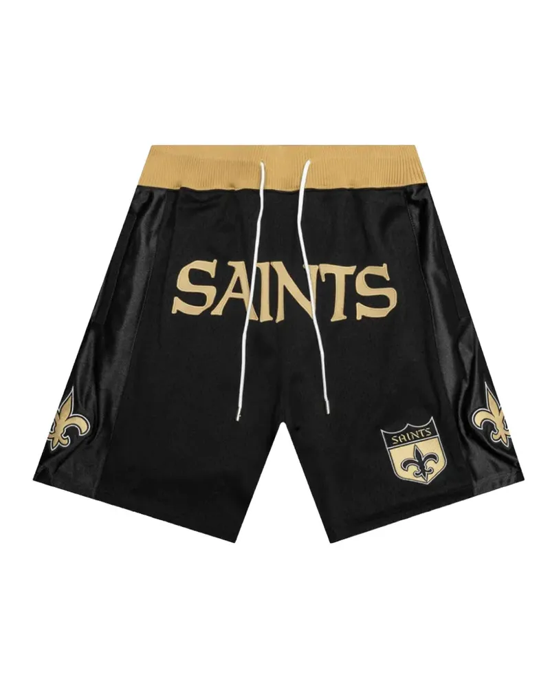JUST DON z Mitchell & Ness Shorts mit Logo-Patch - Schwarz Schwarz