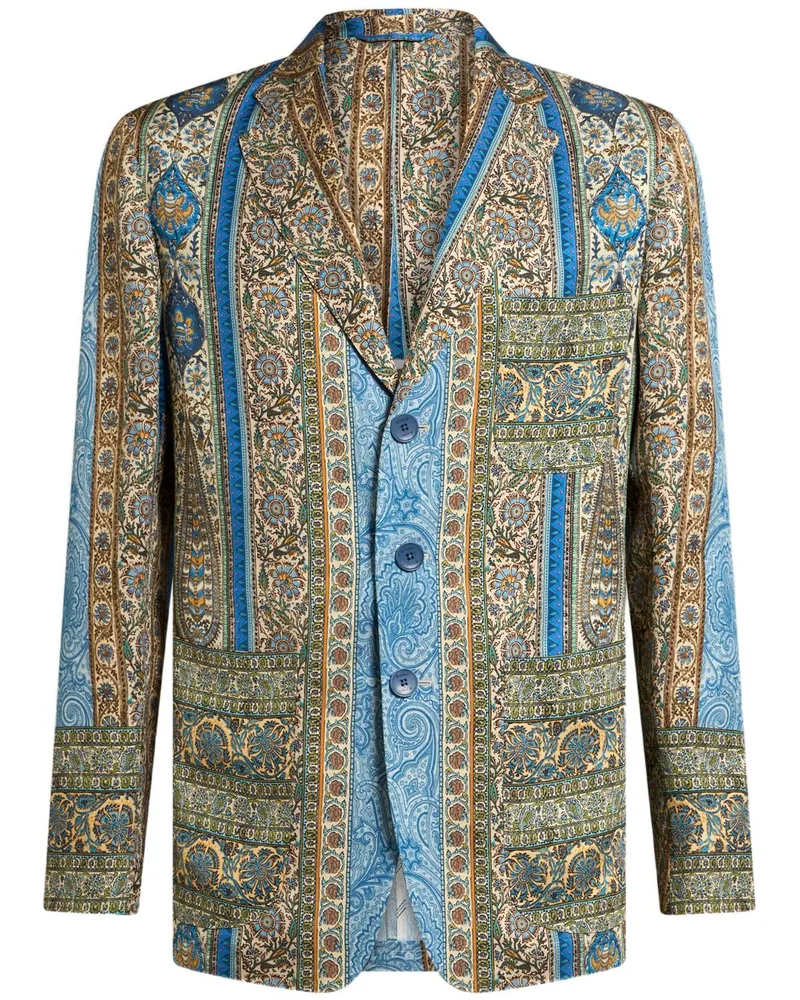 Etro Sakko mit teilweise gefütterten Details - Grün Grün
