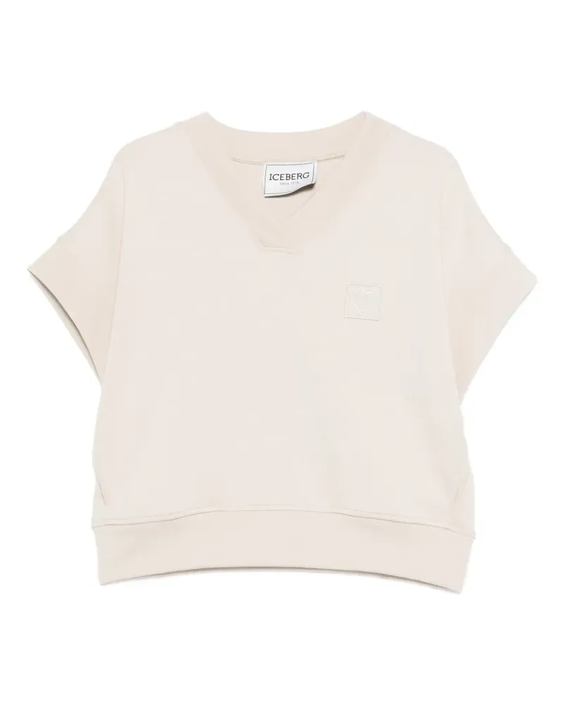 Iceberg Sweatshirt mit V-Ausschnitt - Nude Nude