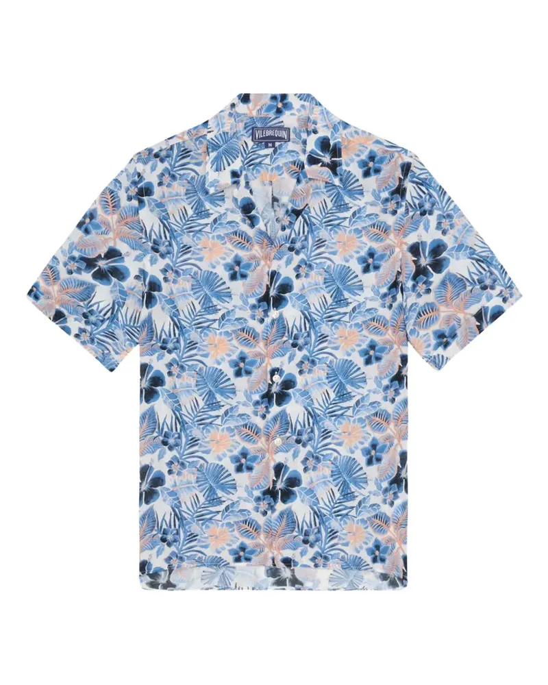 Vilebrequin Hemd mit Blumen-Print - Blau Blau