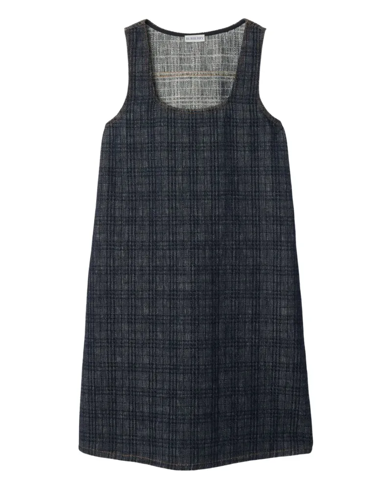 Burberry Kariertes Jeanskleid - Blau Blau