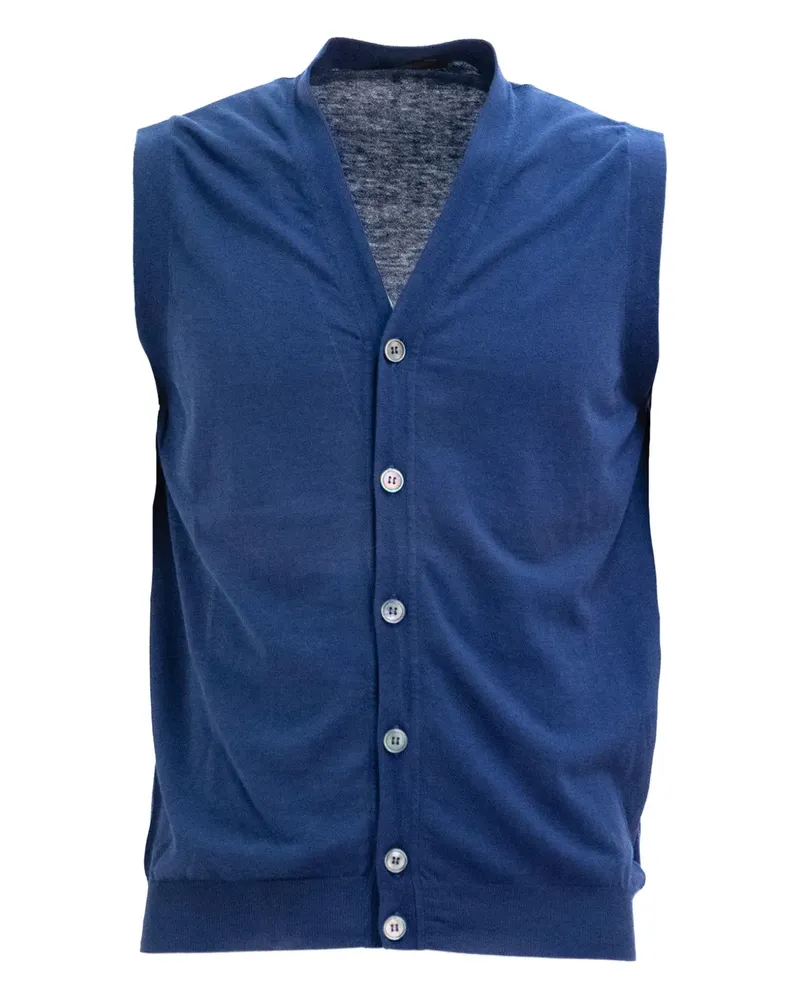 Zanone Top mit Knopfverschluss - Blau Blau