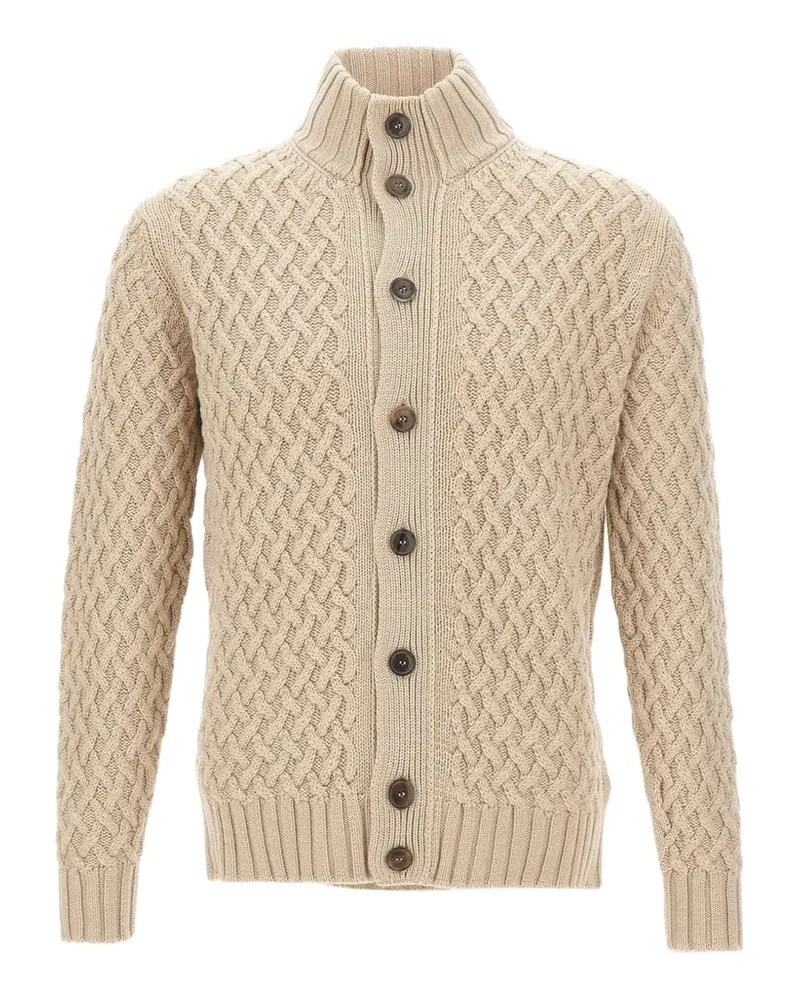 Filippo de Laurentiis Cardigan mit Zopfmuster - Nude Nude