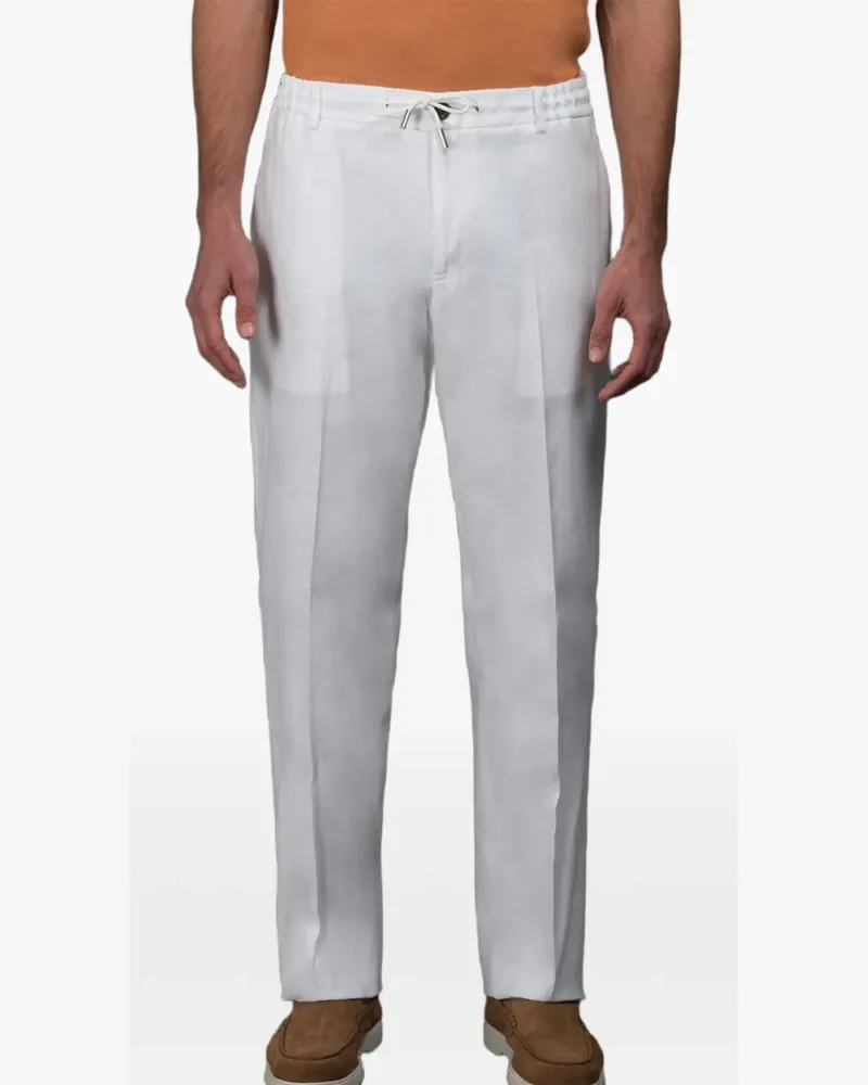 MOORER Adamson Hose mit geradem Bein - Weiß Weiß