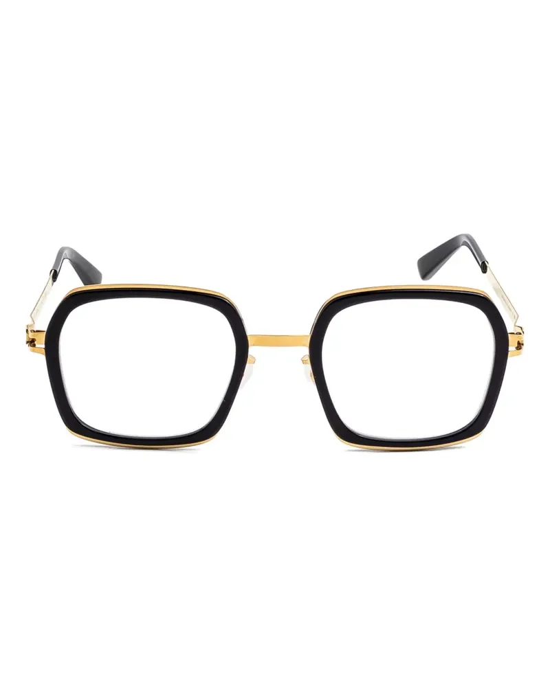 Mykita Geometrische Brille mit goldfarbenen Gläsern Gold