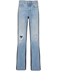 Balmain Jeans mit gestricktem Einsatz Blau