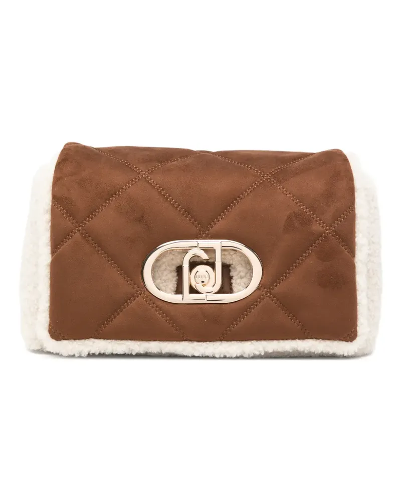 Liu Jo Gesteppte LaPuffy Umhängetasche aus Faux Shearling - Braun Braun