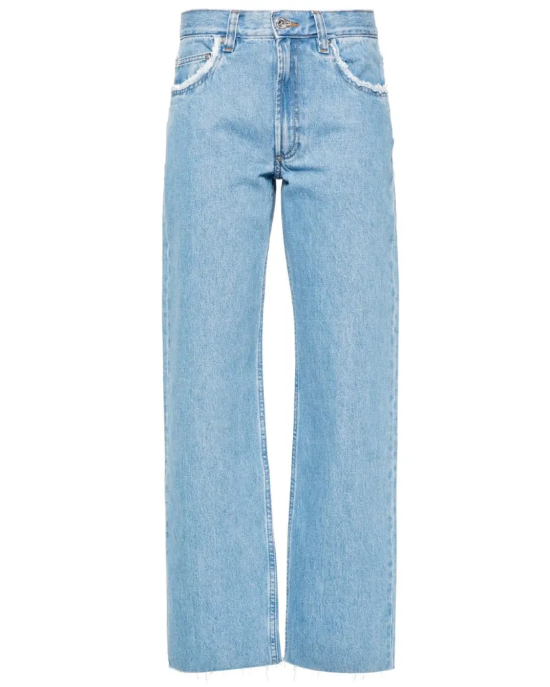 A.P.C. Ausgefranste Jeans Blau